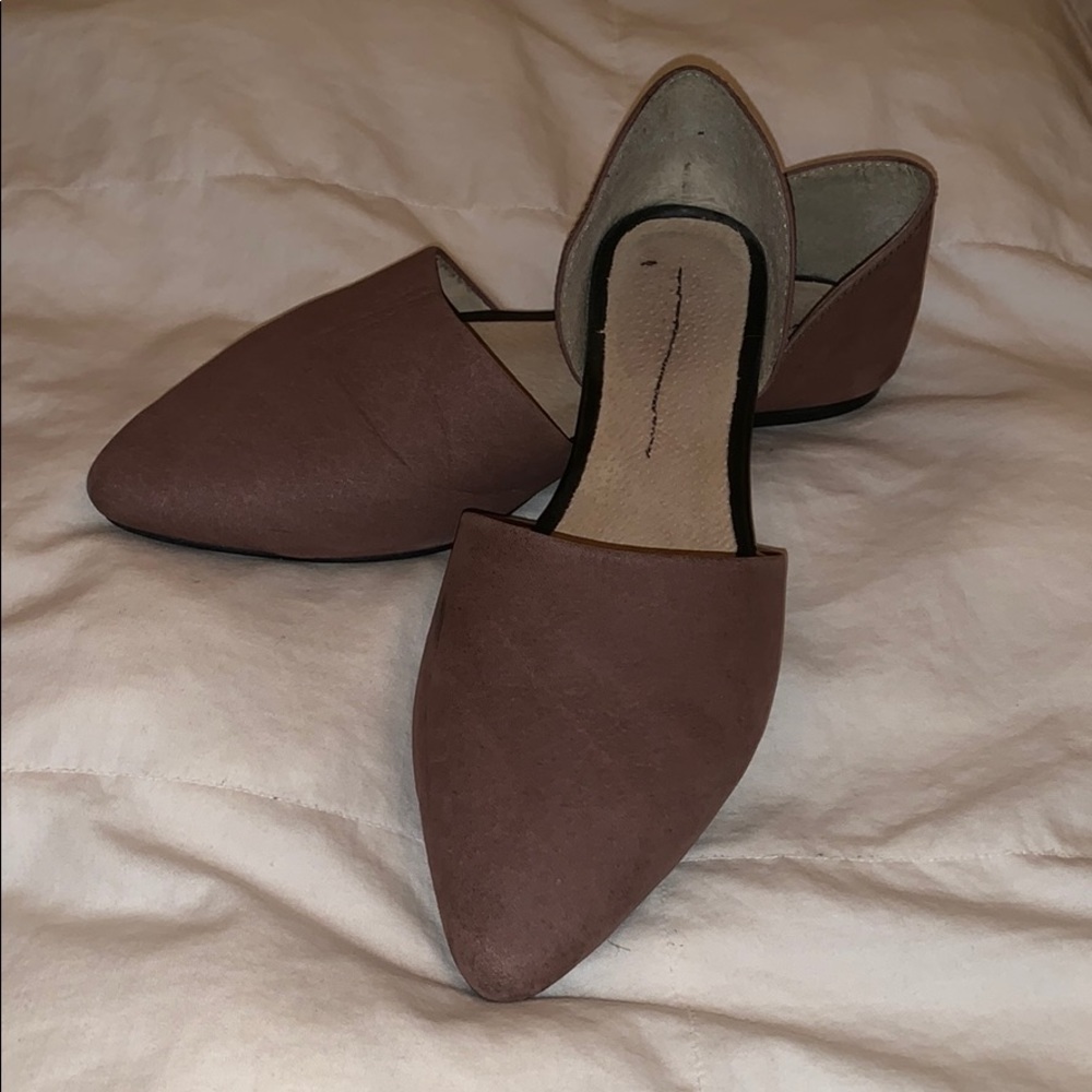 Free People: pointed champagne flats